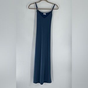 Livi by Olivia Rae Womens Ribbed Stretch Sleeveless Blue Bodycon long Dress